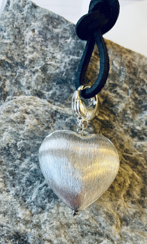 Silber-Herz mit Karabinerhaken